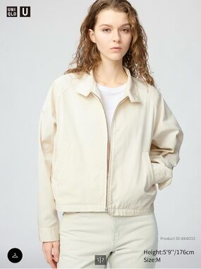 Uniqlo Off-White Cotton Blend Short Blouson NWT